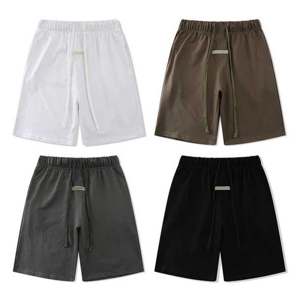 

21ss reflective high street shorts men's casual sports pant loose oversize style drawstring short pants trend designer ess essentail ho, White;black