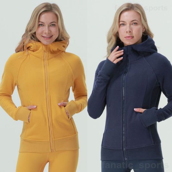 

lu align lu scuba women casual jacket hoody yoga full zip jogging hooded jackets high waist fitness hoodie coat thin exercise sweatshirts ou, White;red