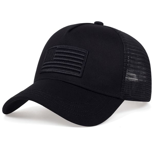 

usa flag mesh baseball cap summer breathable hat men women tactical hats hip hop caps outdoor sport trucker hats gorras, Blue;gray