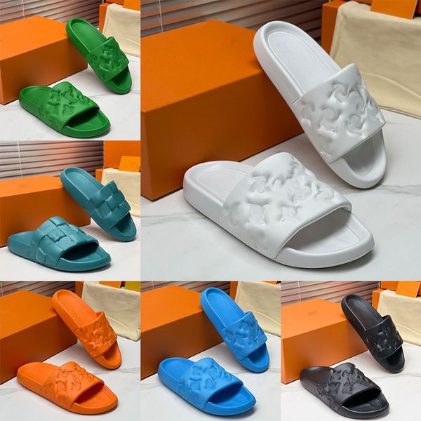 

casual shoes men and women white orange black green olive summer shoes sneakers slippers seaside embossed mule couple rubber non-slip beach