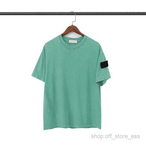 

brand men's stone tshirts washed old cotton small round neck t-shirt 6 wa6x, White;black
