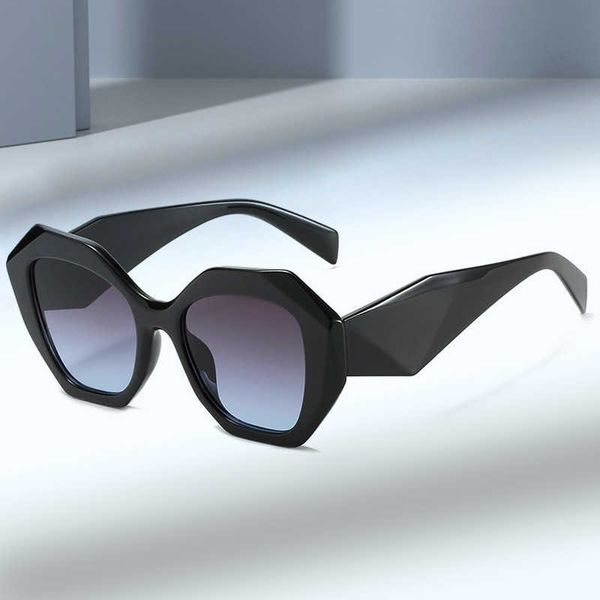 

new women's polygonal large frame sunglasses fashion corner cut sunglasses, White;black