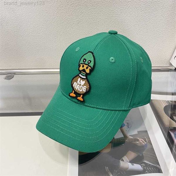 

human made cartoon duck embroidery baseball caps adjustable snapback visors trend hip hop caps outdoor sports sun hats gorras, Blue;gray