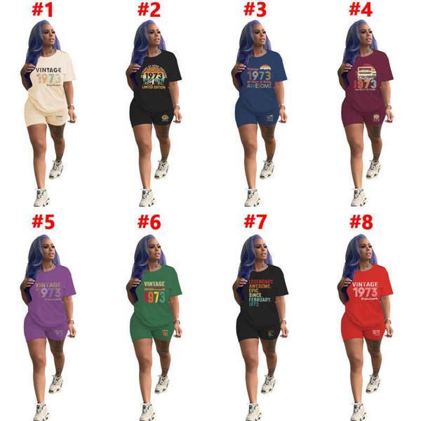 

2023 summer active tracksuits women fashion pattern printed short sleeved t-shirt desinger 2 piece set shorts outfits, Gray