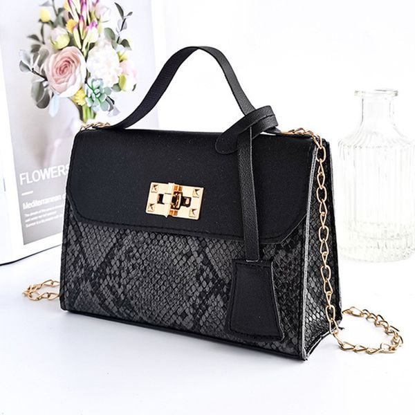 

2022 new messenger bag for women trend luxury handbags camera female cosmetic bag chain snake print crossbody shoulder bags
