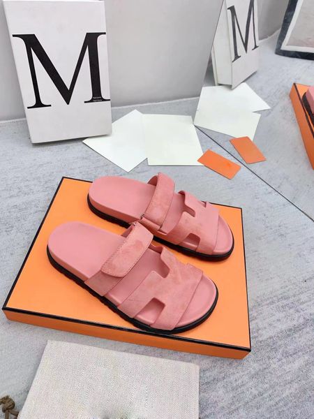 

designer chypre slipper sandal slides beach shoes classic flat sandals luxury summer lady leather flip flops black sandals men women slipper