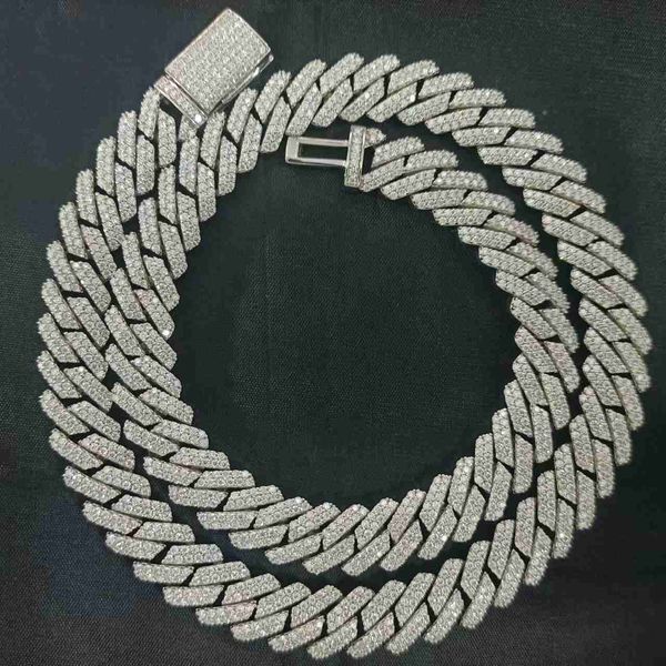 

customized 12mm sterling silver s925 moissanite hiphop iced out cuban link