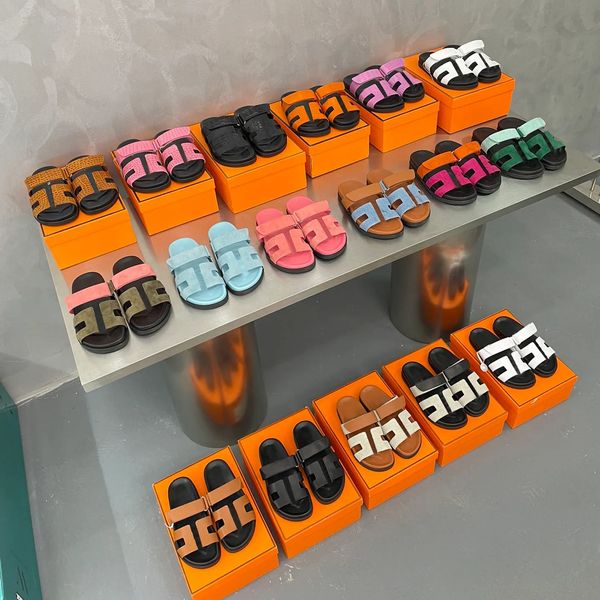 

summer chypre slippers designer sliders women men slides beach shoes classic flat sandals real leathe outdoor shoes size 35-44, Black