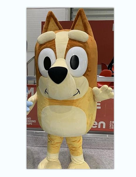 

halloween mascot costumes the bingo dog mascot costume cartoon character outfit attractive suit plan birthday gift customized, Red;yellow
