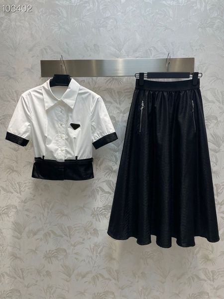 

two piece dress women fashion black long skirts vintage ribbon ruffle high waist wrinkle split skirt elegent a-line solid color skirts p008, White