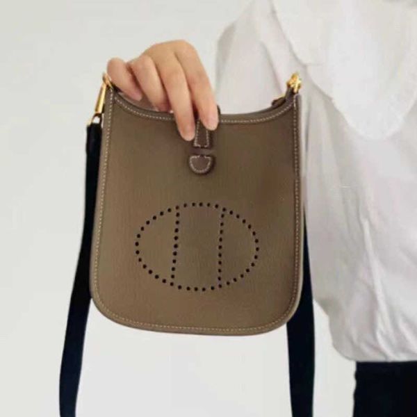 

designer h home bag evelynn versatile casual and cow leather bucket bag evelyns high end handheld one shoulder crossbody women's 63k2
