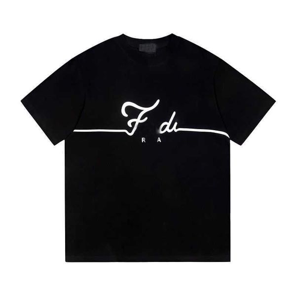 

short sleeved t shirt men's polo shirt men women fd designer loose sweatshirt pure cotton tee round neck pullover shirts, White;black