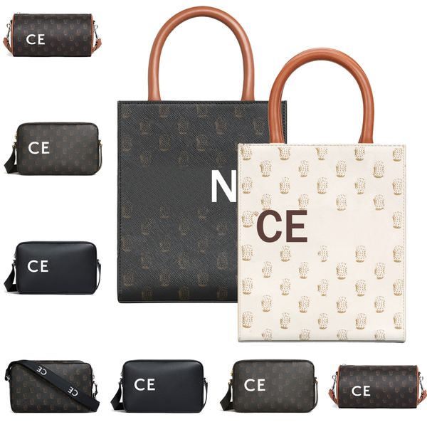 

luxury fashion handbags triomphe canvas cabas satchel clutch bag mens celiny cylinder designer women tote bag genuine leather square white c