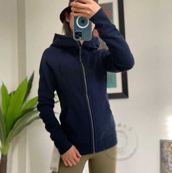 

designer brushed embroidered suit scuba women's autumn/winter long sleeve sports hooded zipper fitness suit lululemens women, Black;brown