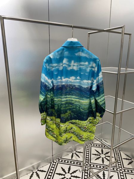 

low2023we casual shirt luxury quality with embroidery logo hal's moving castle capsule series hd printed shirts, White