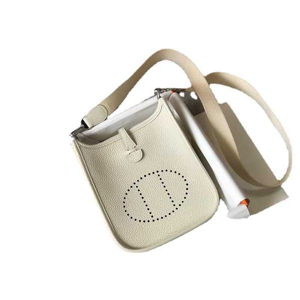 

designer hemrres bag evelynn hand sewn 2023 wax thread evelyns mini leather women's single shoulder messenger togo bucket 6p13