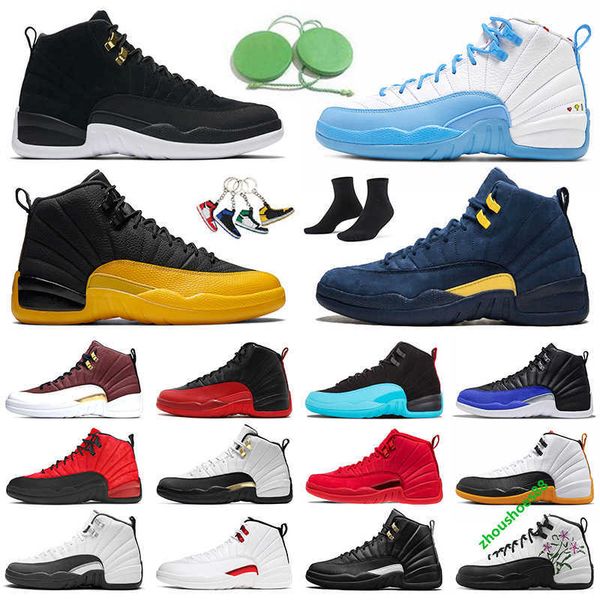 

jumpman 12 new basketball shoes 40-47 j12 men women 12s sneakers trainers sports fashion breathable emo stone blue a2 reverse flu game michi