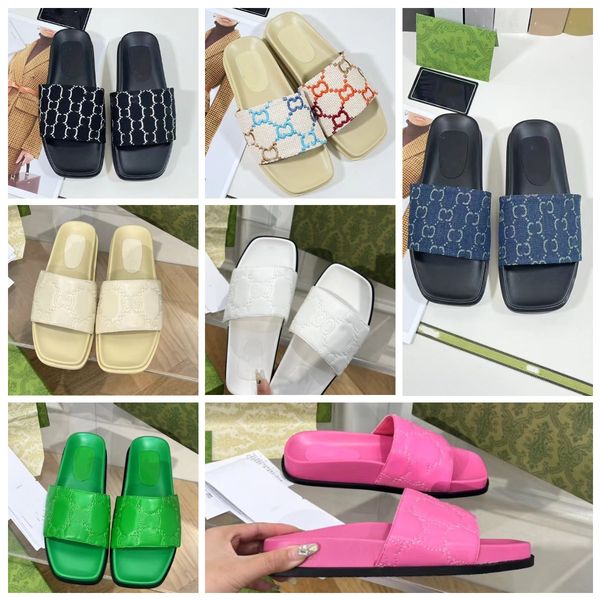 

fashion slipper paris slides sandals square head thick base flat summer black white beige pink slippers for men women outdoor indoor shoes d