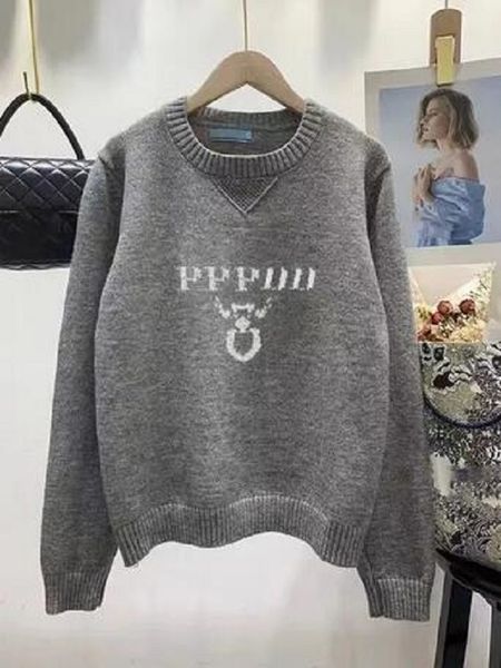 

gray designer sweater men women sweaters jumper embroidery print sweater knitted classic knitwear autumn winter keep warm jumpers mens desig, White;black