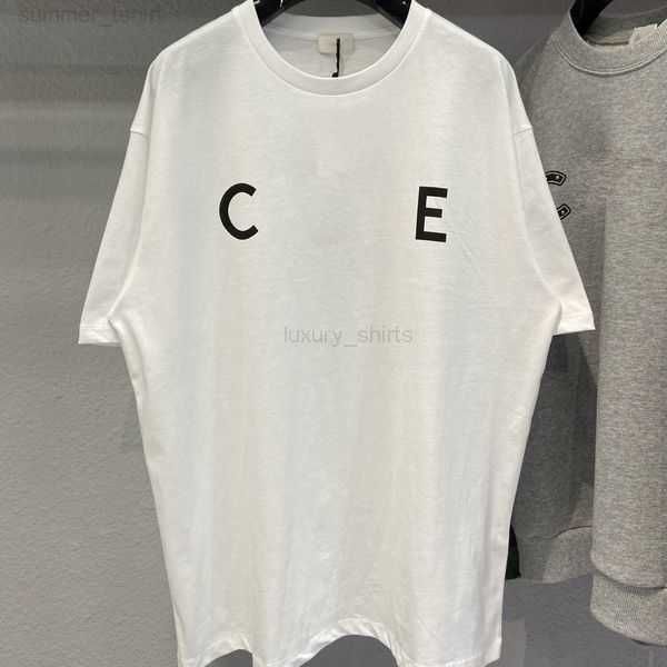 

french luxury designer mens womens t-shirts correct summer carriage print t shirt apparel men tshirt tees round neck loose women short sleev, White