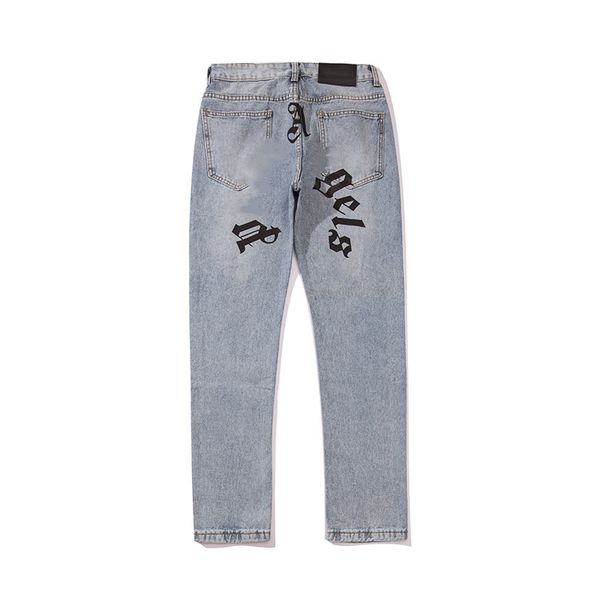 

cotton designer angels palm jeans pant bomber mens windbreaker varsity mens baseball hip hop harajuku letter patchwork leather tianma embroi, Black