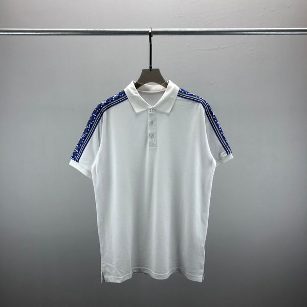 

2new fashion london england polos shirts mens designers polo shirts high street embroidery printing t shirt men summer cotton casual t-shirt, White;black