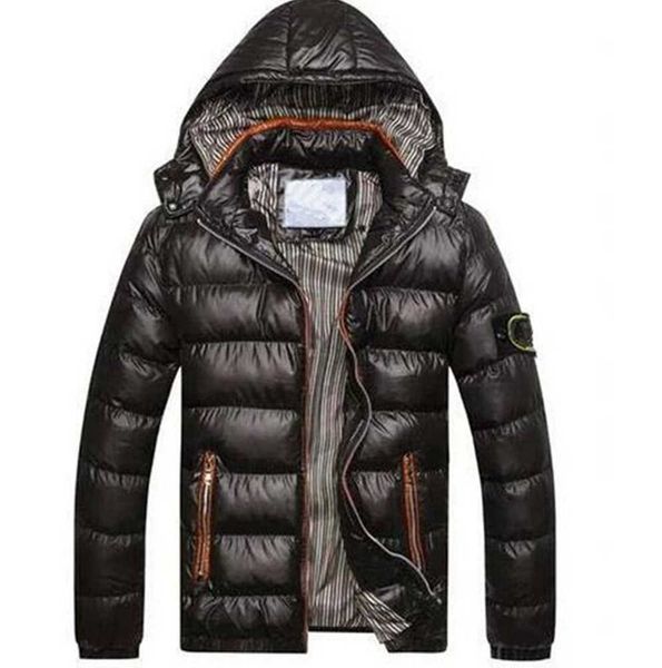 

new winter plus size coat men's women stone island jacket cotton padded youth's casual cotton clothes warm thickened large hooded, Black;brown