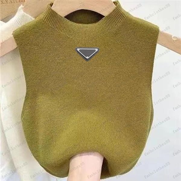 

vest sweater women's vest spring fall loose letter crewneck pullover knitted vest sleeveless vest sweater woman, White