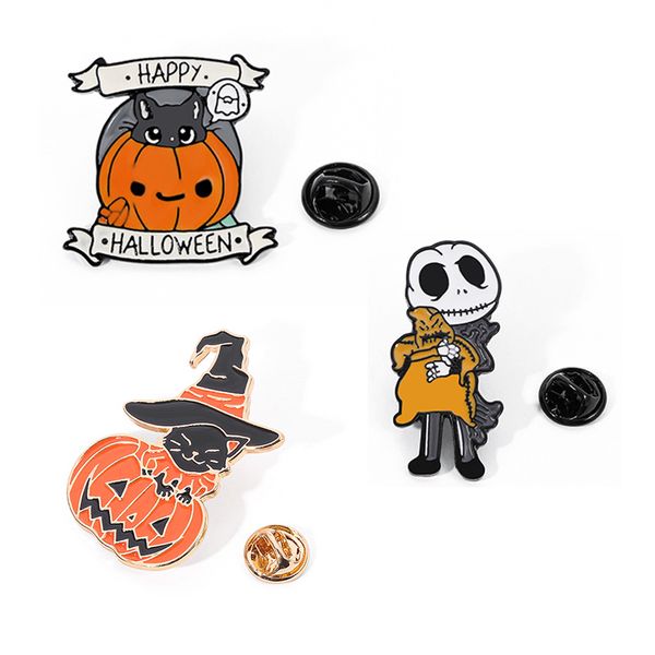 

halloween series punk series brooch cute anime movies games hard enamel pins collect metal cartoon brooch backpack hat bag collar lapel badg, Blue