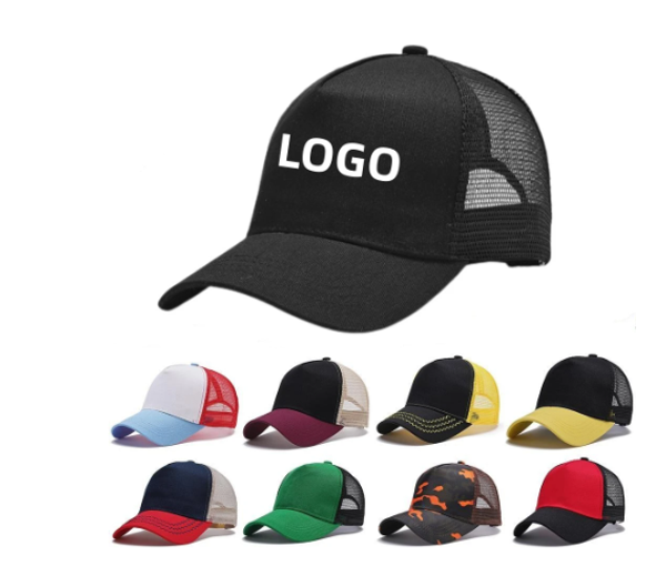 

custom logo baseball cap truck driver hat for men and women casual hip hop smooth mesh neutral work hat chef hat outdoor sun hat, Blue;gray