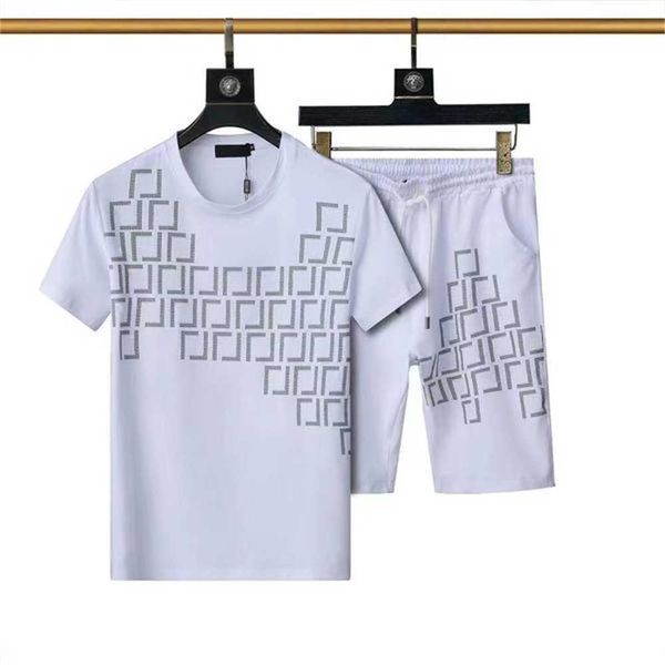 

selling brand tracksuits luxury running clothes short-sleeved t-shirt and shorts spring summer casual fashion designer sportswear suit 29wd, Gray