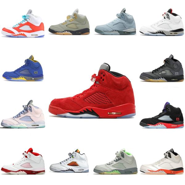 

air men's sports basketball shoes a j 5 ruchuan maple black cicada white cicada easter co-branded rice white racing blue four seasons