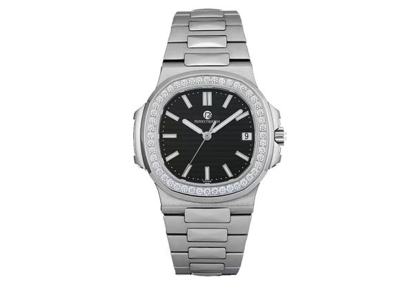

advanced fashion men's watch stainless steel night glow automatic men's watch sapphire mirror deep waterproof, Slivery;brown