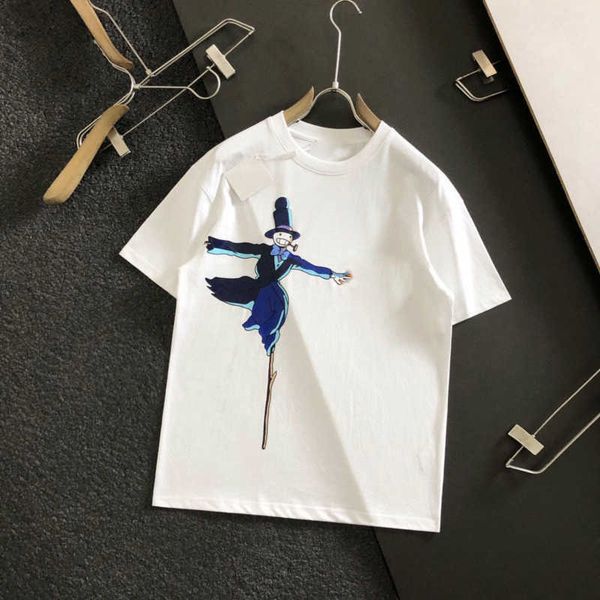 

23ss luxury brand sweatshirt men women loe designer t shirt round neck letter printing loose short sleeved tshirt womens oversize cotton tsh, White