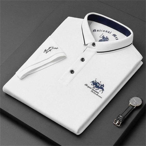 

2023 man tshirts polo short sleeve embroidery cotton fashion men s clothing casual men's tees 100% cotton 4xl 3xl 11vt wzha, White;black