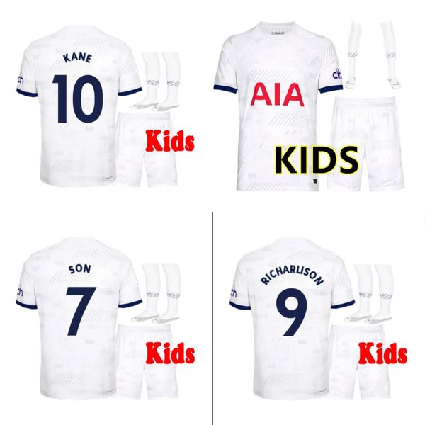 

23 24 kane son richarlison soccer jersey kids kit kulusevski hojbjerg spence perisic udogie 2024 lucas romero bissouma football shirt, Black