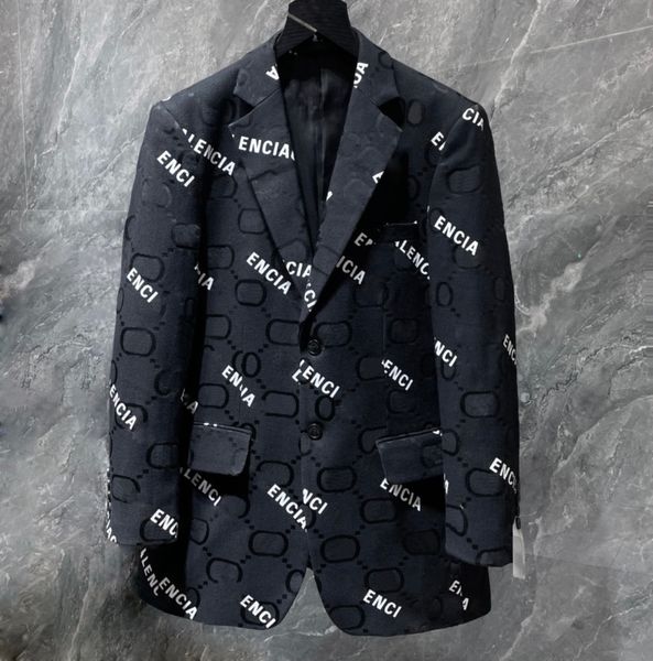 

letter print mens blazers cotton fashion blazer designer blazer suit business casual formal men suit jacket, White;black