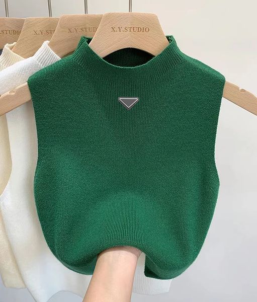 

women vest sweater designer new style black and white spring fall loose letter round neck pullover knit waistcoats sleeveless vest waistcoat, Black;white