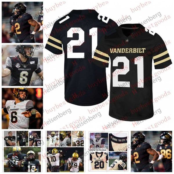

custom vanderbilt commodores football jerseys 20 oren burks 13 aj swann 87 jordon matthews 28 allan george dayo odeyingbo ken seals jerseys, Black