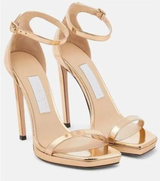 

women bride sandal heel platform shoes alva 120mm satin ankle straps luxury gladiator sandalias wedding dress lady high heels designer with, Black