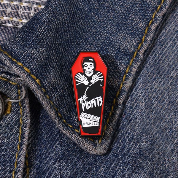 

dark skull halloween collection funny punk metal badge cute anime movies games hard enamel pins collect metal cartoon brooch backpack hat ba, Blue