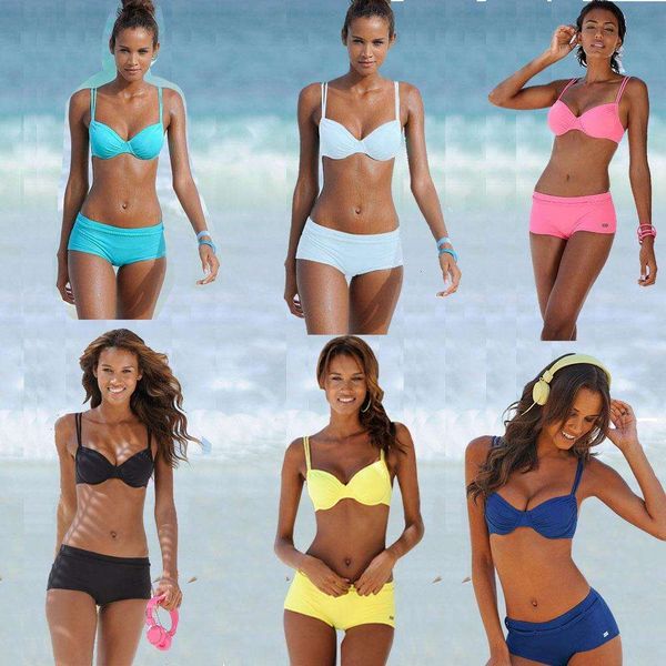 

plain swimwear bathing suit bikin women swimsuit conservative, White;black