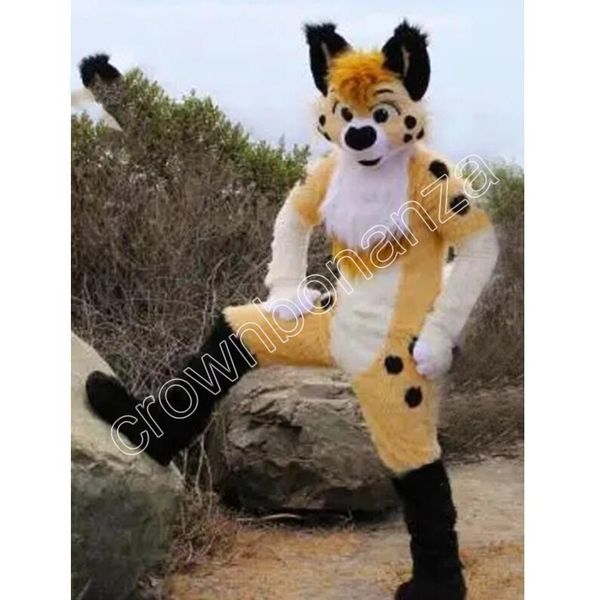 

straight legged husky mascot costumes cartoon fancy suit for animal theme mascotte carnival costume halloween fancy dress, Red;yellow