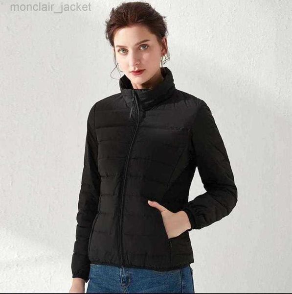 

designer women tanks seamless thin down jacket women lightweight short new korean version lightweight standing collar outdoor sports oversiz, Black