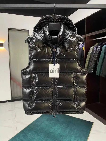 

designer monclair high-quality down jacket men's short winter trend for women couples 90% duck down thickened shiny coat jacket, Black