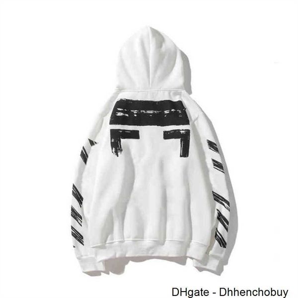 

hooded 2023 mens streetwears offs hoodies womens fashion man loose pullover winter sweatshirts designers clothing high1 quality street print, Black