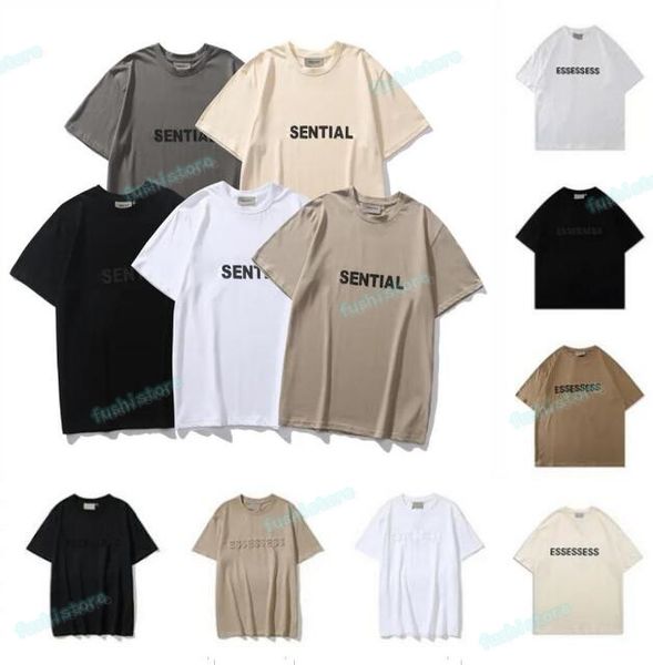 

designer essentail t shirt men women shorts essent t shirt casual printed sports suit essentia high street loose short sleeve essen size s x, White;black