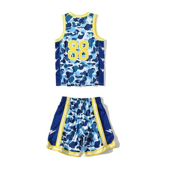 

summer men's basketball t-shirt tank fashion designer camouflage pattern sleeveless sports tracksuits asian size -3xl lmjc, Gray