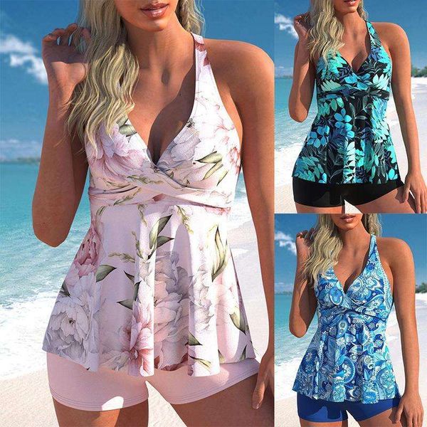 

cross print skirt boxer plus size split bikini women wholesale, White;black