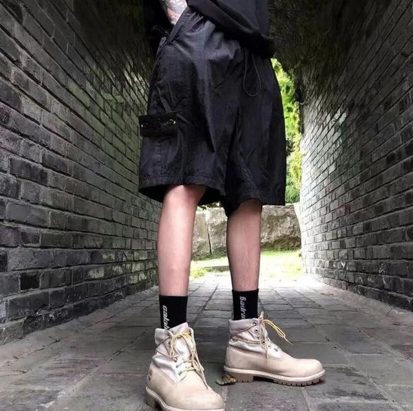 

designer nylon men's stone shorts compass embroidered armband men's breathable sports shorts casual loose quick dried pants large, White;black